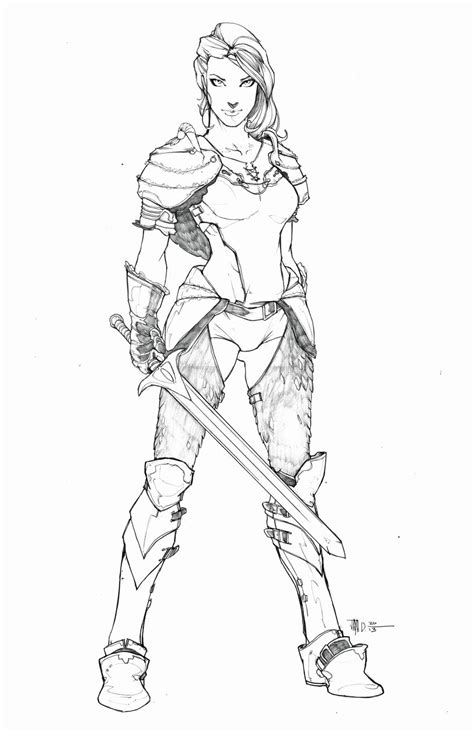 Elf warrior coloring page css elf lineart by terraforever. Warrior Princess by Harpokrates on DeviantArt