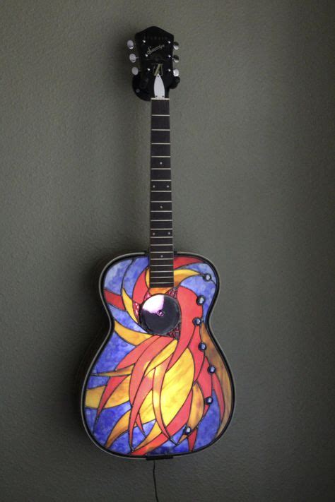 32 Stained Glass Guitars Ideas In 2021 Stained Glass Guitar Lamp Glass