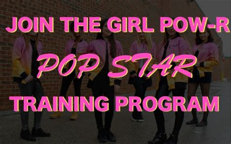 Girl Pow R Pop Star Training Program Girl Pow R