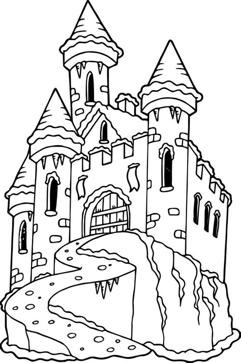 Frozen Castle Coloring Page