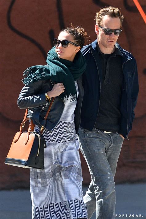 Michael Fassbender And Alicia Vikander Kissing In Nyc Popsugar Celebrity Photo 5