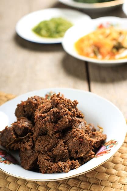 Premium Photo Rendang Padang Spicy Beef Stew From Padang Indonesia