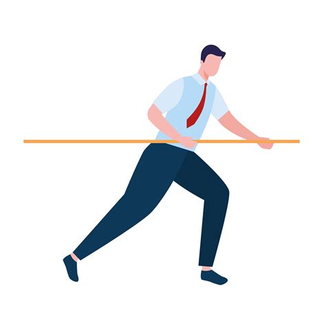 Businessman Pulling Rope 6061172 Vector Art At Vecteezy