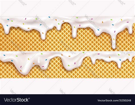 Realistic Drip Ice Cream Melt Drops With Sprinkles