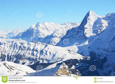 Eiger Moench And Jungfrau Swiss Mountain Peaks Royalty Free Stock