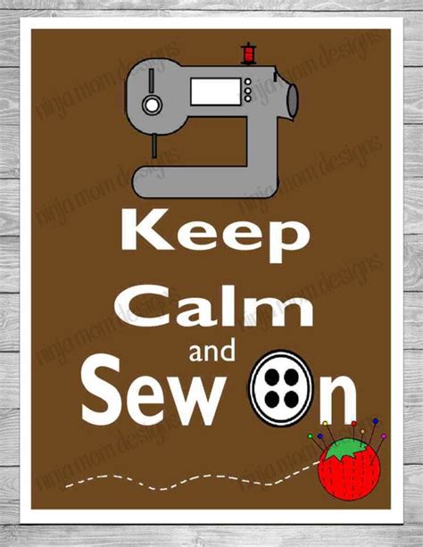 Keep Calm And Sew On Digital Print By Ninjamomdesigns On Etsy