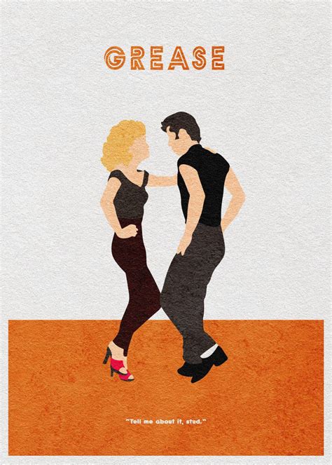 Grease Minimalist Poster Poster Print By Deniz A Displate In 2020 Iconic Movie Posters