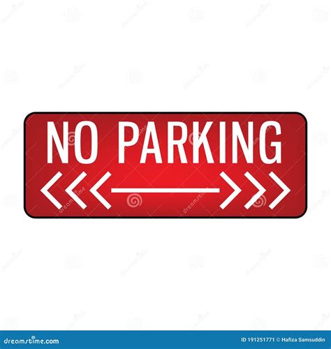 No Parking Signboard Vector Illustration Decorative Design Stock