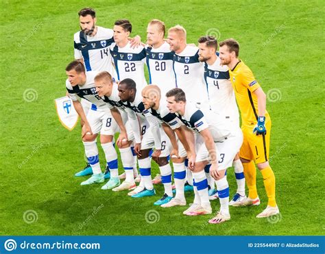 team photo of finland national football team before euro 2020 match finland vs belgium 0 2