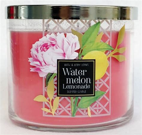 1 Bath And Body Works Watermelon Lemonade Large 3 Wick Scented Candle 14