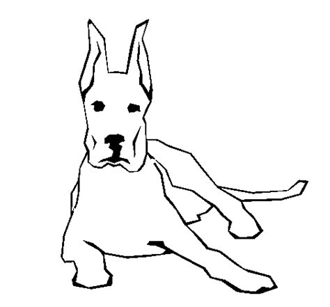 Great danes are one of the world's most recognized dog breeds. Great dane lying down coloring page - Coloringcrew.com