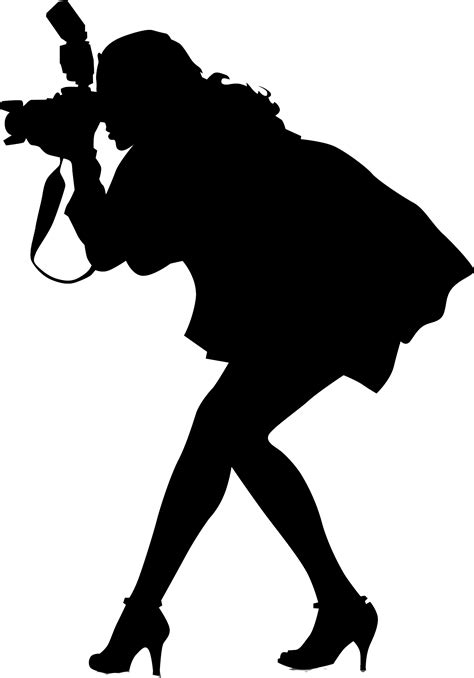 Download Image Free Download Photographer Clipart Paparazzi Female Photographer Silhouette Png