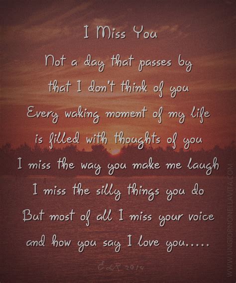 Love Relationship Issues Poems Missing You