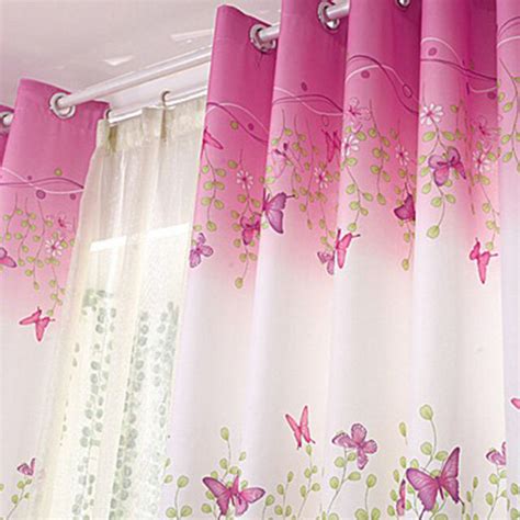 November 24, 2019by emma holmes103 views. Eyelet Curtains Flower Butterfly Pink Kid Baby Bedroom ...