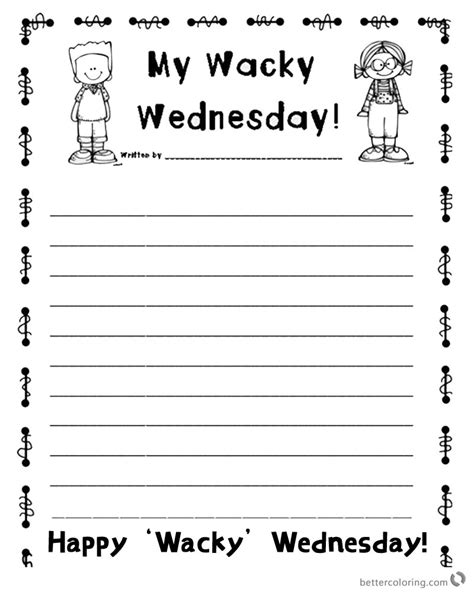 Printable Wacky Wednesday Activities Printable Templates