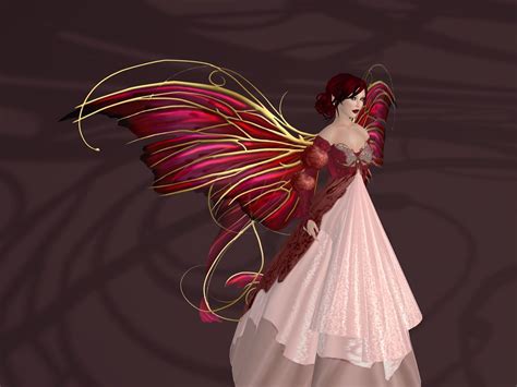 Faerie Queen Valentine Gown Fancy Fairy Red Faerie Queen