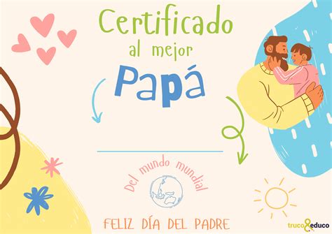 Diplomas Día Del Padre Truco Y Educo