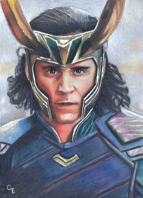 Loki Thor Ragnarok Marvel Tom Hiddleston Original Watercolor Painting