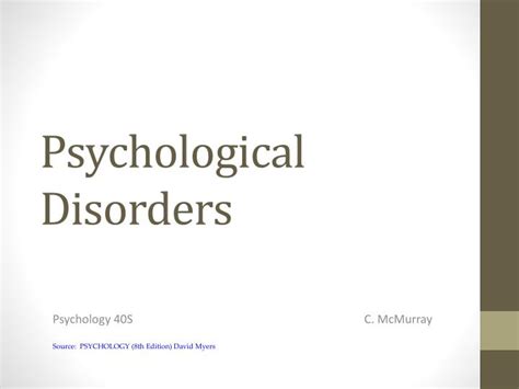 Ppt Psychological Disorders Powerpoint Presentation Free Download