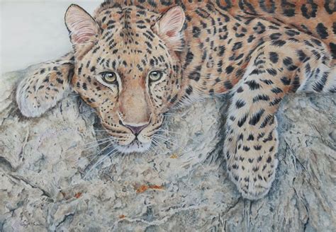 Leopard Art Work Fur In The Paint Amur Leopard Mixed Media Amur