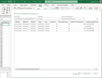 Edit documents for data analysis, accounting, finance. How to view QCPR SkillReporter app results in Excel
