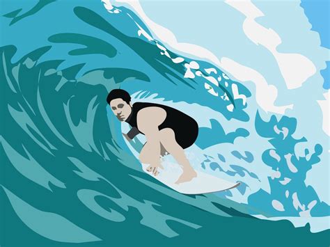 Surfer Illustration Vector Art And Graphics