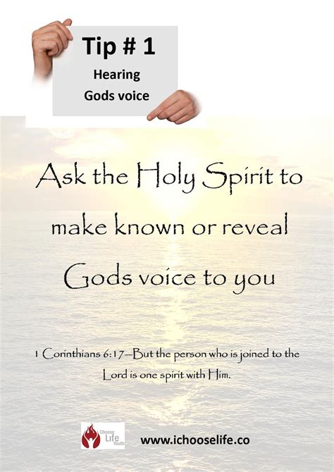 Hearing Gods Voice Faith Inspiration Bible Verses God Jesus