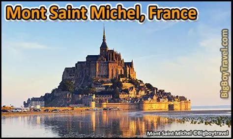 An Image Of Mont Saint Michel France With The Caption In English And