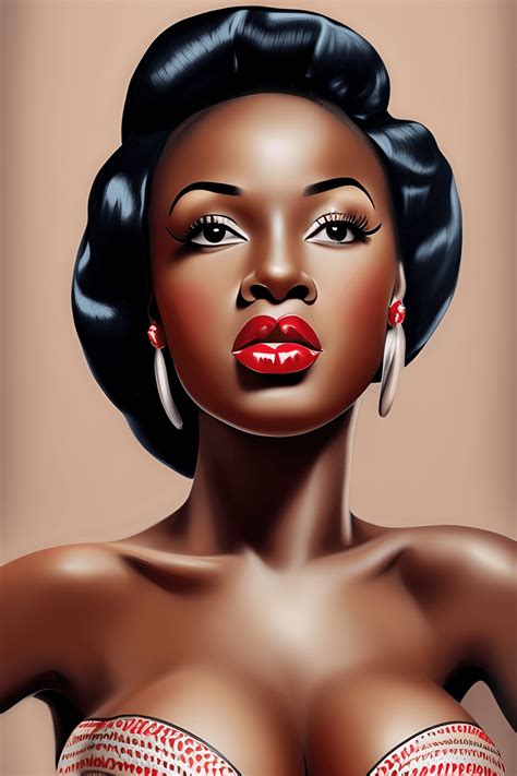 Stunningly Beautiful And Elegantly Dressed African American Pin Up Girl