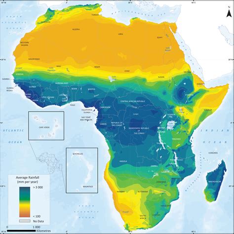 The map shows monthly precipitation for the period of may 2016 to may 2018, focused on africa. The Rains Down in Africa 3007x3007 : MapPorn