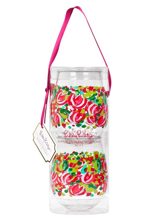 Lilly Pulitzer® Set Of 2 Stemless Wine Glasses Nordstrom