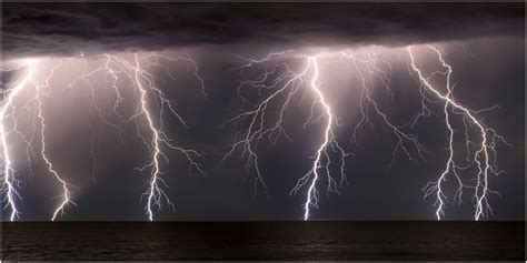 Wallpaper Water Sky Calm Lightning Storm Canon Atmosphere