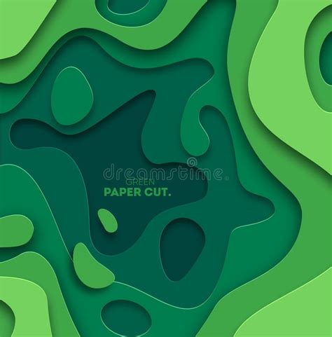 Paper Cut Art Green Background Stock Illustrations 28068 Paper Cut