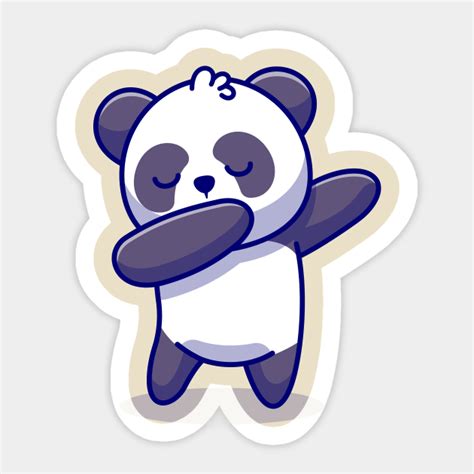 Cute Panda Dabbing Cartoon Cute Panda Dabbing Cartoon Sticker