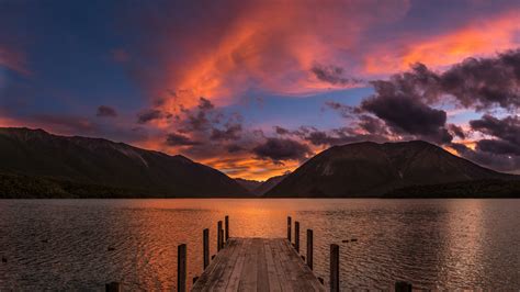 2048x1152 Sunset At Lake Rotoiti New Zealand 2048x1152 Resolution
