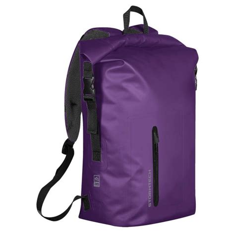 Custom Printed Cascade Waterproof Backpack Black Purple Travel Bags Promo Work Gear