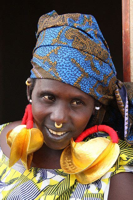 Fulani Woman With Giant Golden Earrings By Raphael Bick Via Flickr