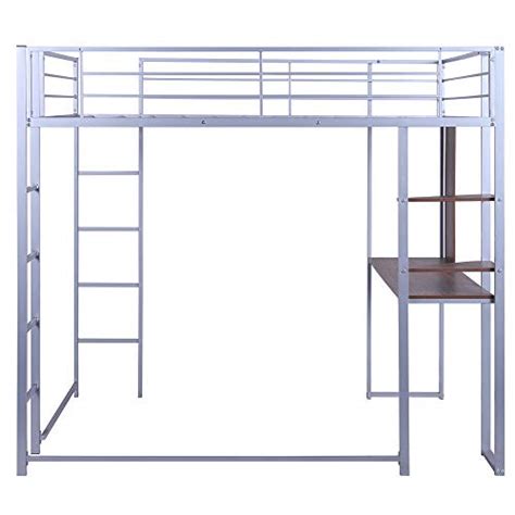 Full Loft Beds Metal Bed Frame Loft Bed With Desk And Bookcase Full Size Loft Bed For Dorm