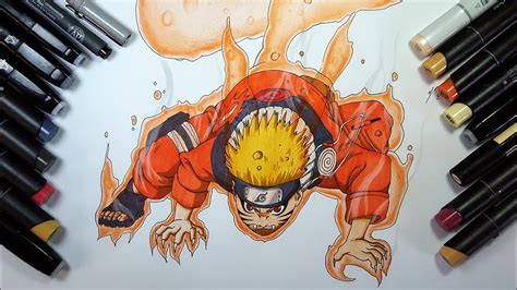 Drawing Naruto Uzumaki Kyûbi Forme Youtube