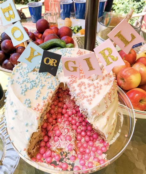 Here are some great ideas to get you started! DIY Candy Filled Gender Reveal Cake - Jessi Marie Lifestyle