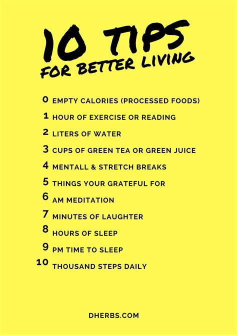 top 10 tips healthy lifestyle