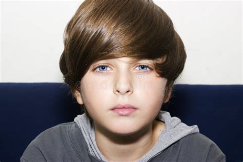 Portrait Handsome Blue Eyes Boy Kid Possing Stock Photos Free