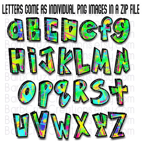 Graffiti Letters Boxy Airbrush Alphabet Airbrush Font Sublimation