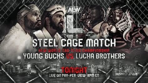 The Young Bucks Vs Lucha Brothers Steel Cage Match Campeonatos