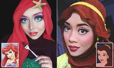 make up artist uses her hijab as part of her amazing character looks fantasy makeup special