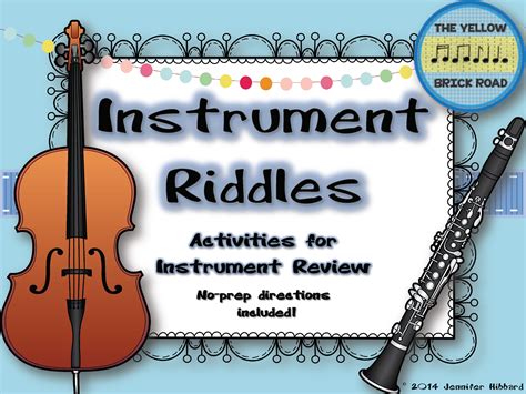 I dont understand why it had to be the answer it gave. Instrument Riddles: activities and games for instrument review | Elementary music education ...