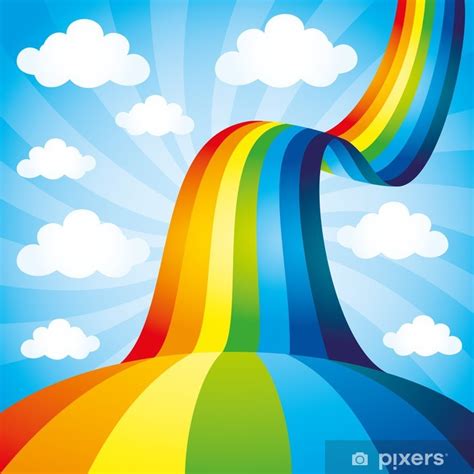 Poster Vector Background Rainbow Pixersus