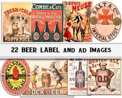 Vintage Beer Label And Advertising Images Digital Download Etsy