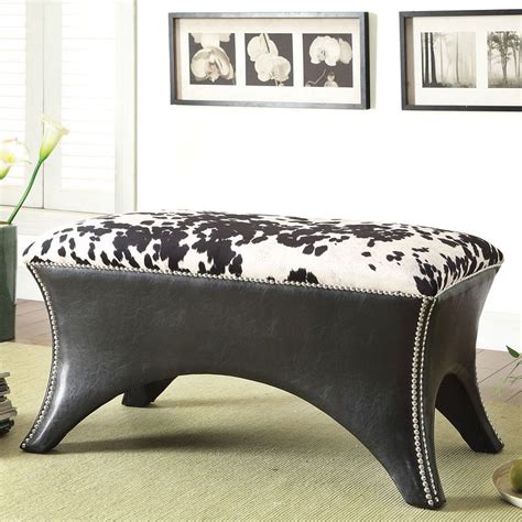 Cow Print Bench By Coaster Furniture Furniturepick