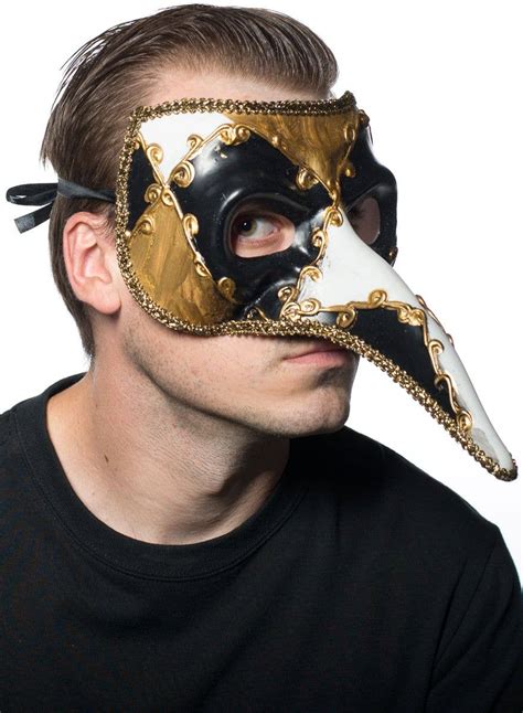 Best Price Online Best Choice White Black Long Nose Masquerade Mask For